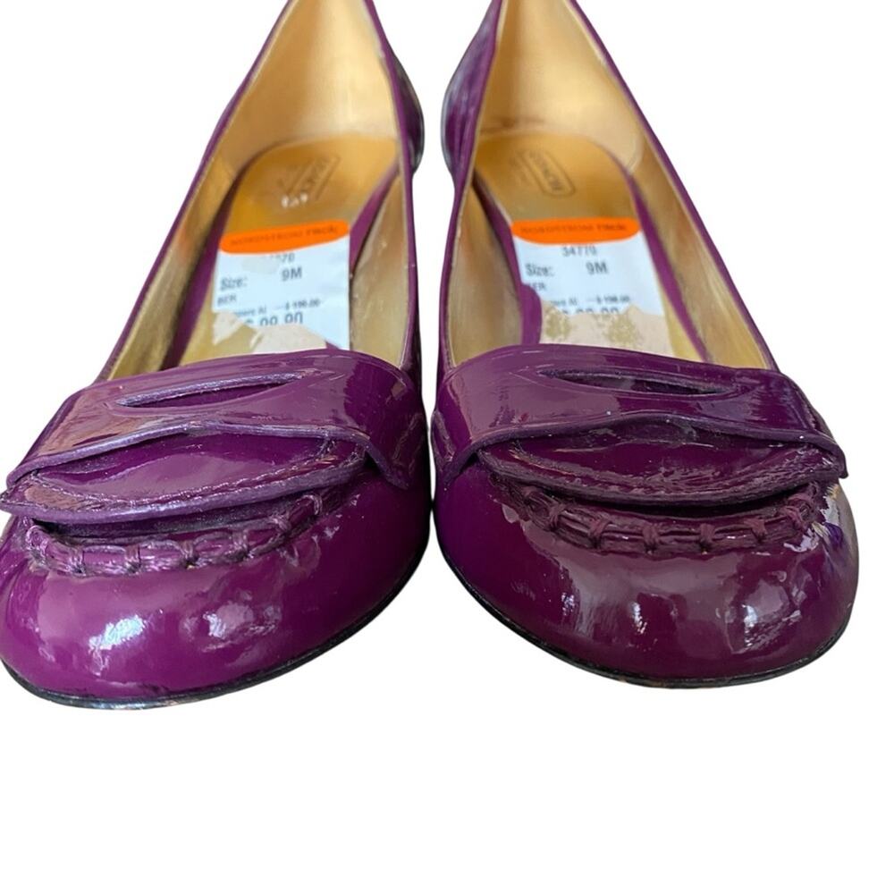 Coach Colby Purple Patent Leather Heels size 9 - Picture 4 of 10